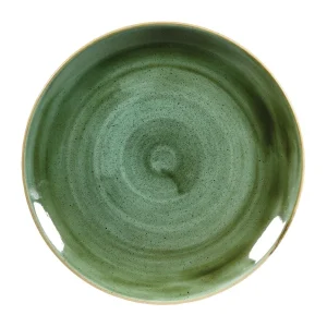 Churchill Stonecast Round Coupe Plates Samphire Green 288mm (12 Pack)
