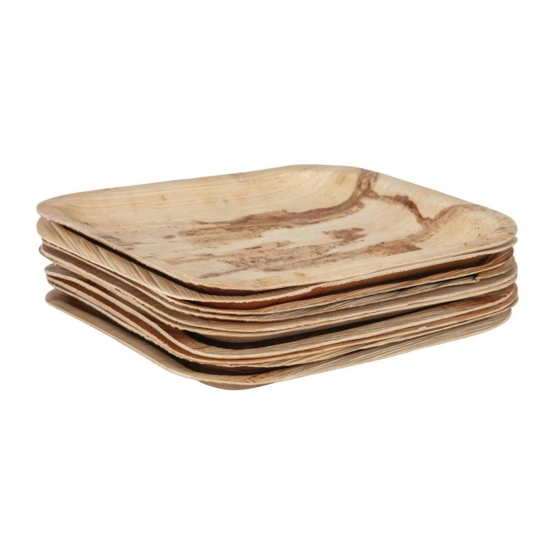 Fiesta Compostable Palm Leaf Plates Square 200mm (100 Pack) - Image 5