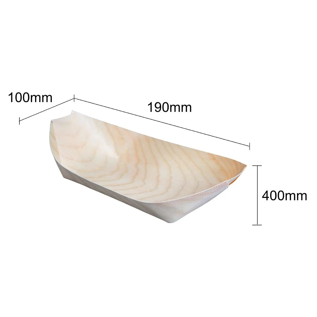 Fiesta Compostable Wooden Sushi Boats Medium 190mm (Pack of 100) - Image 5