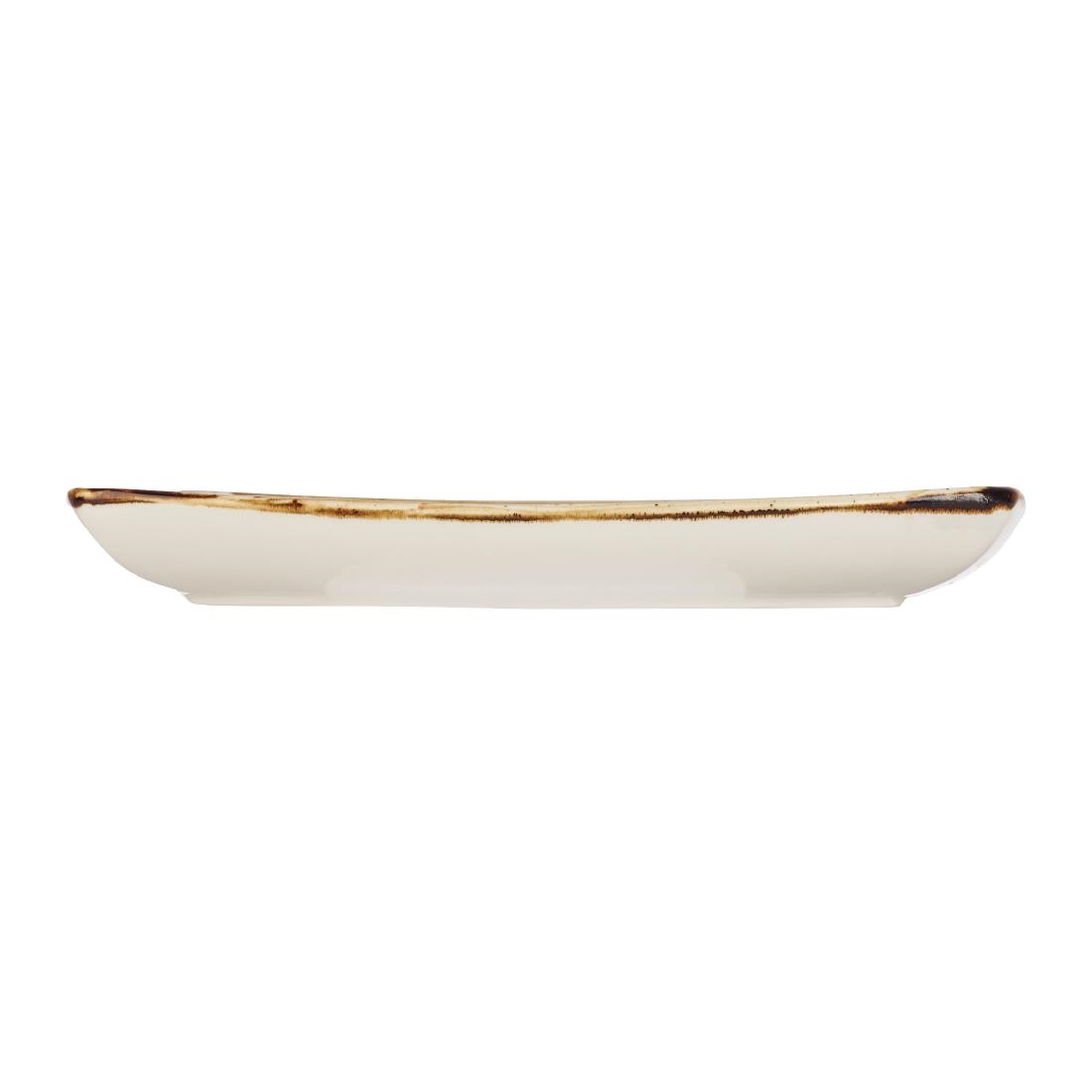 Churchill Stonecast Deep Square Plate Barley White 260mm