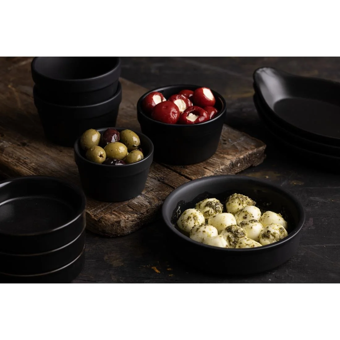 Olympia Mediterranean Ramekins Black 77mm - Image 2