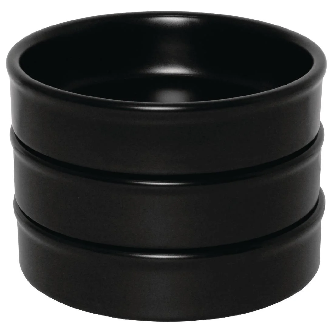 Olympia Mediterranean Stackable Dishes Black 102mm - Image 4
