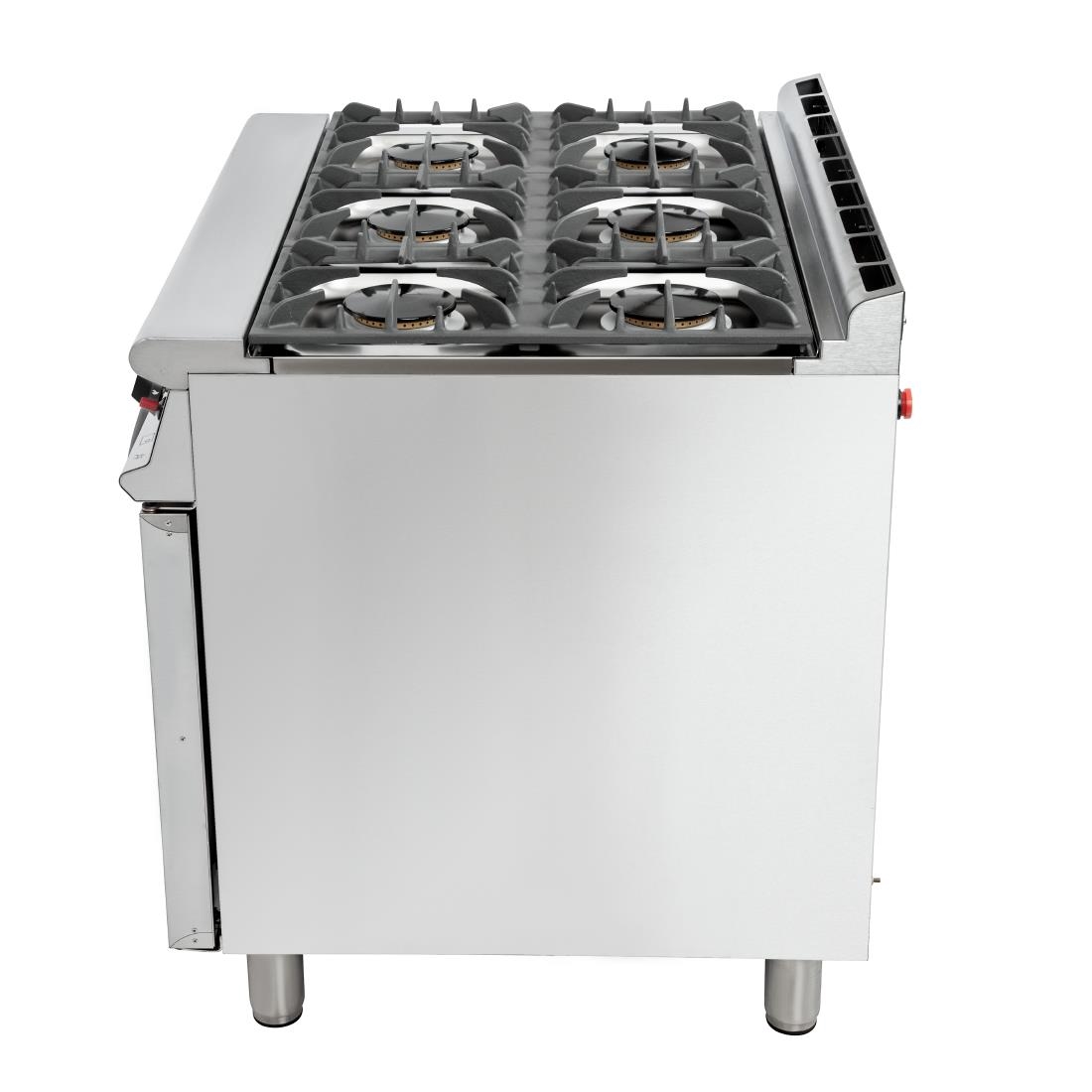 Falcon 6 Burner Dominator Plus Oven Range G3101 Propane Gas with Feet