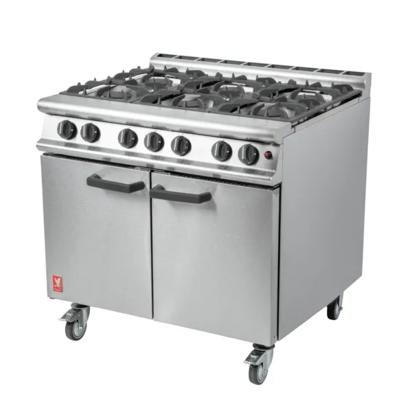 Falcon 6 Burner Dominator Plus Oven Range G3101 Propane Gas with Castors