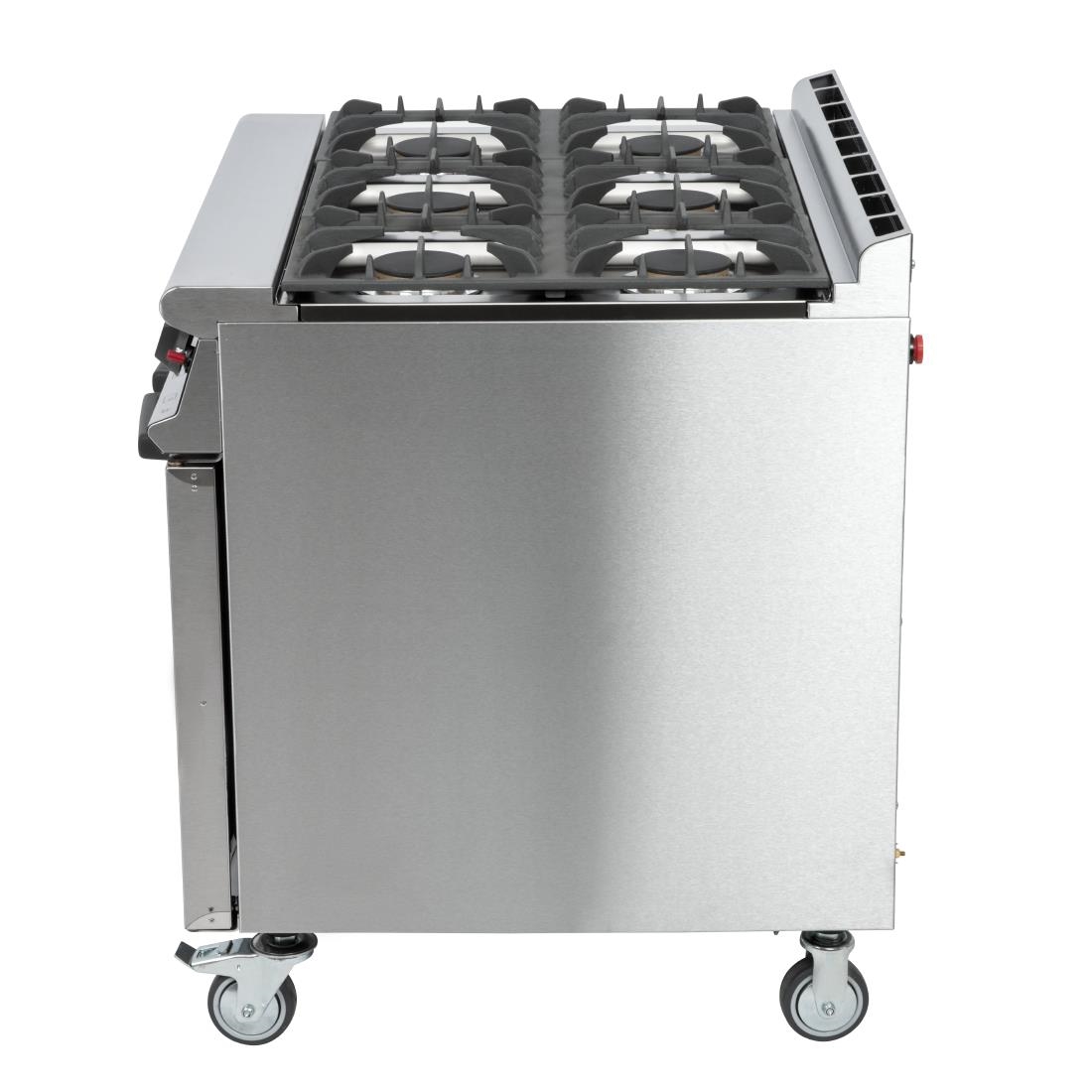 Falcon 6 Burner Dominator Plus Oven Range G3101 Propane Gas with Castors