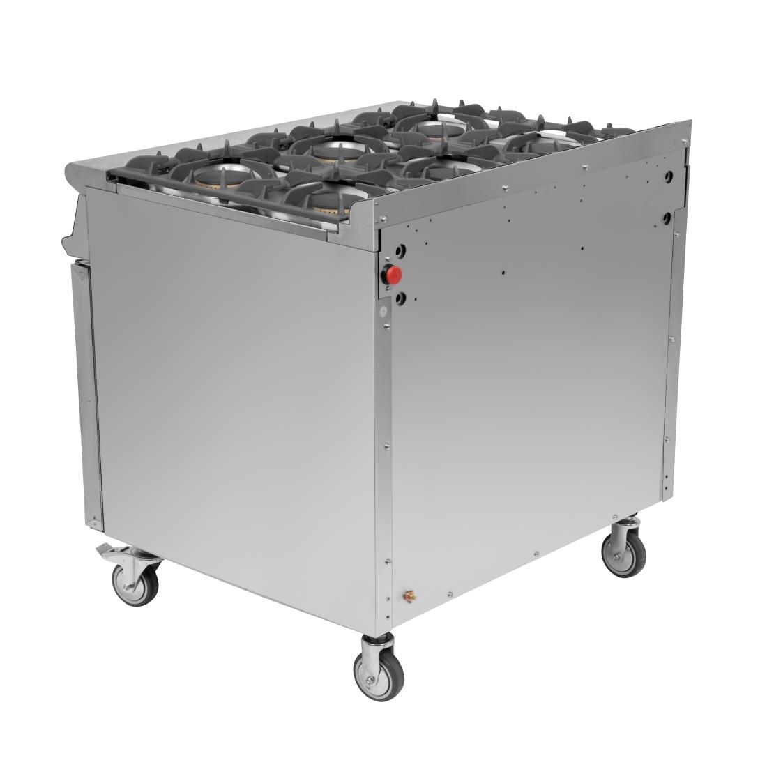 Falcon 6 Burner Dominator Plus Oven Range G3101 Propane Gas with Castors