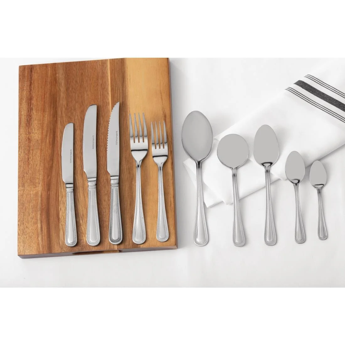 Olympia Bead Solid Handle Dessert Knife - Image 4