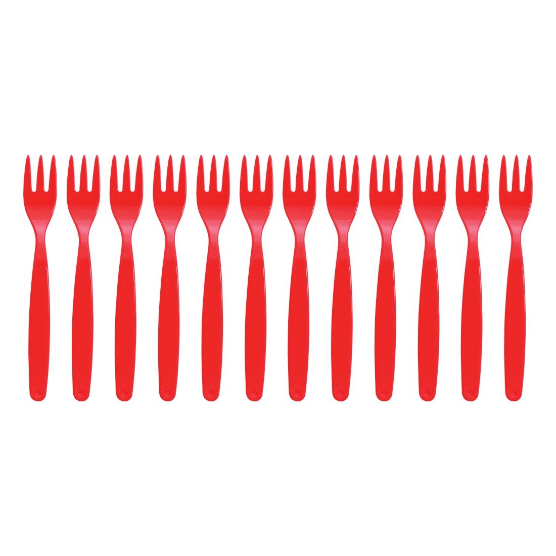 Polycarbonate Fork Red Kristallon