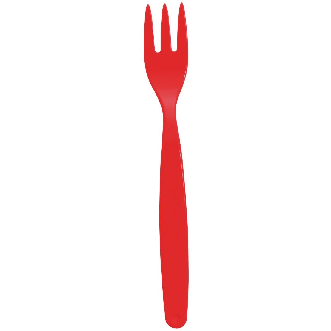 Polycarbonate Fork Red Kristallon