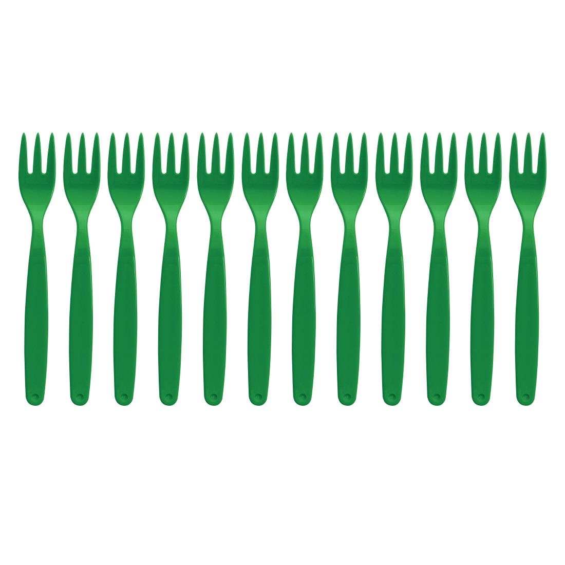 Polycarbonate Fork Green Kristallon