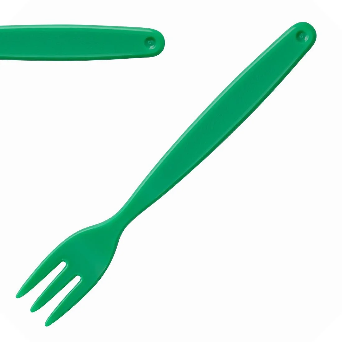 Polycarbonate Fork Green Kristallon