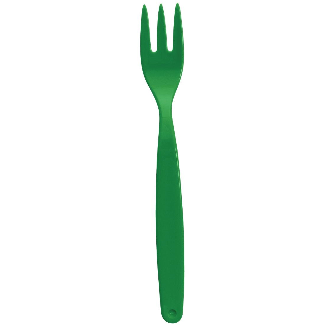 Polycarbonate Fork Green Kristallon