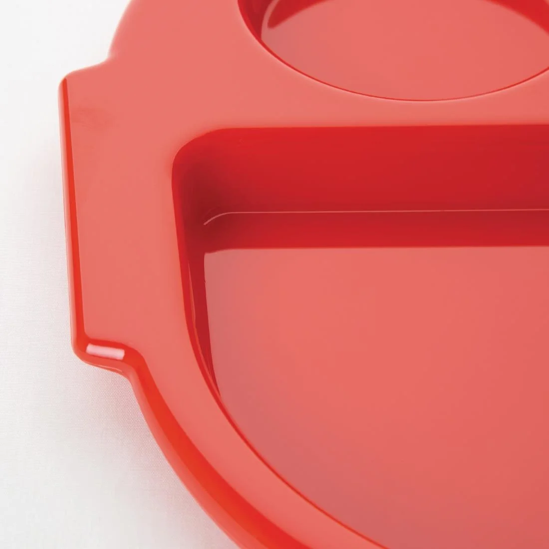 Kristallon Plastic Food Compartment Tray Small Red - Image 2