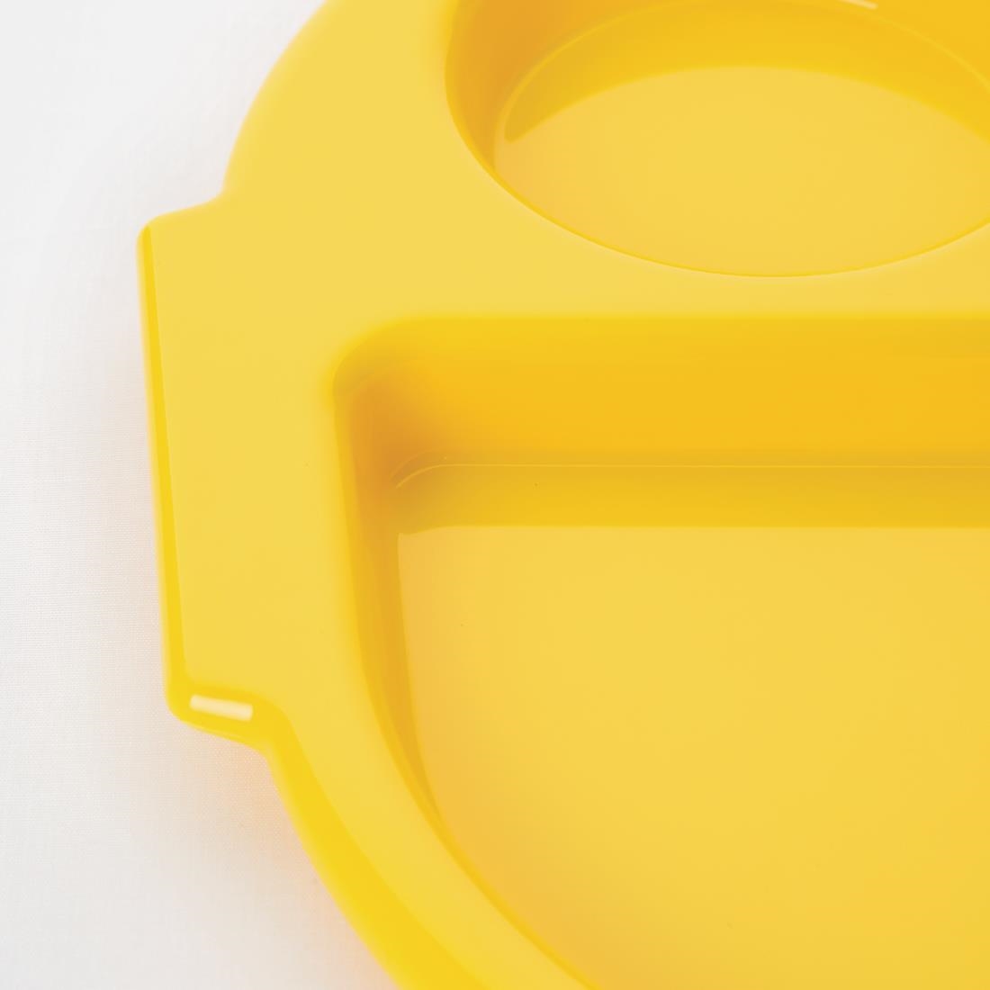 Kristallon Plastic Food Compartment Tray Small Yellow