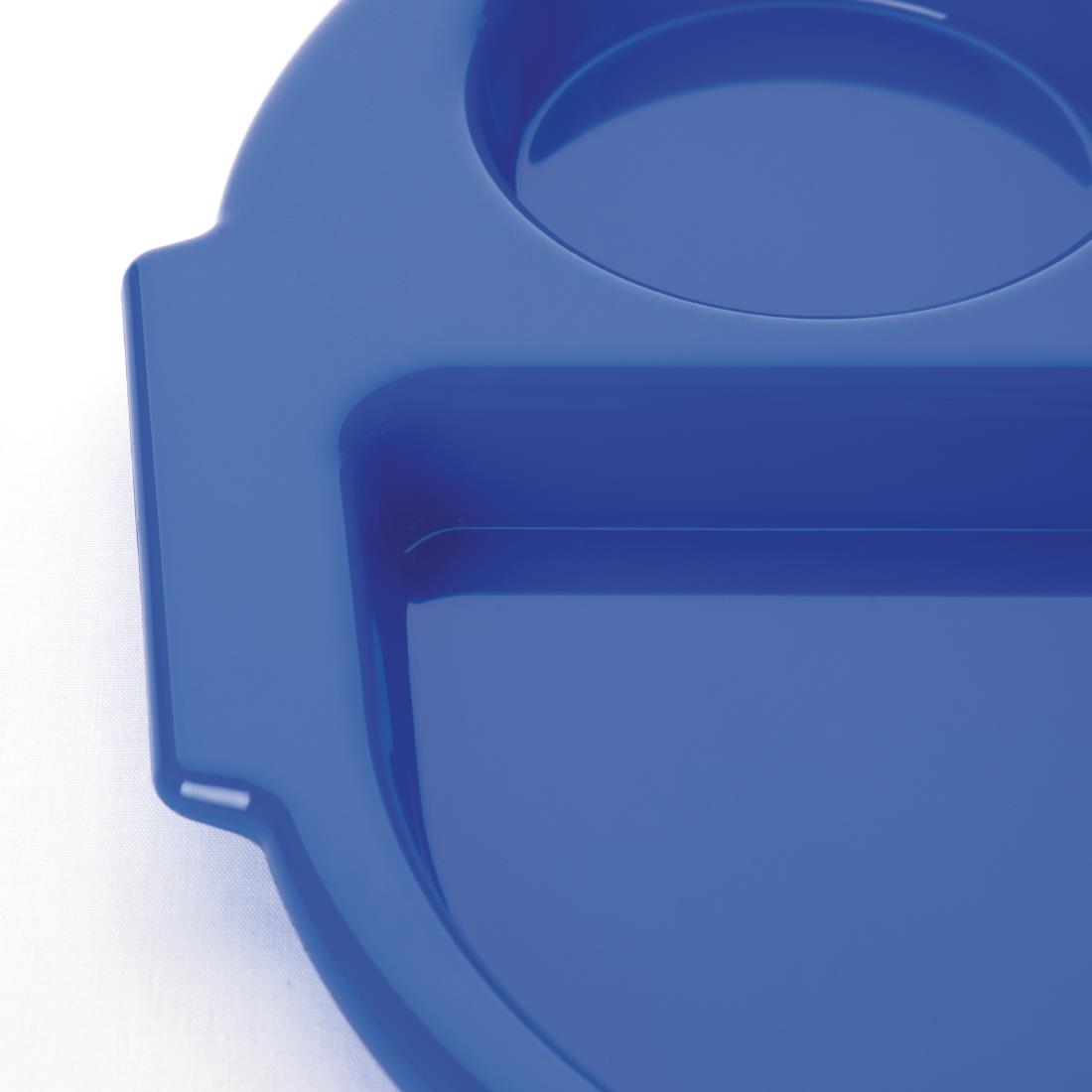 Kristallon Plastic Food Compartment Tray Small Blue