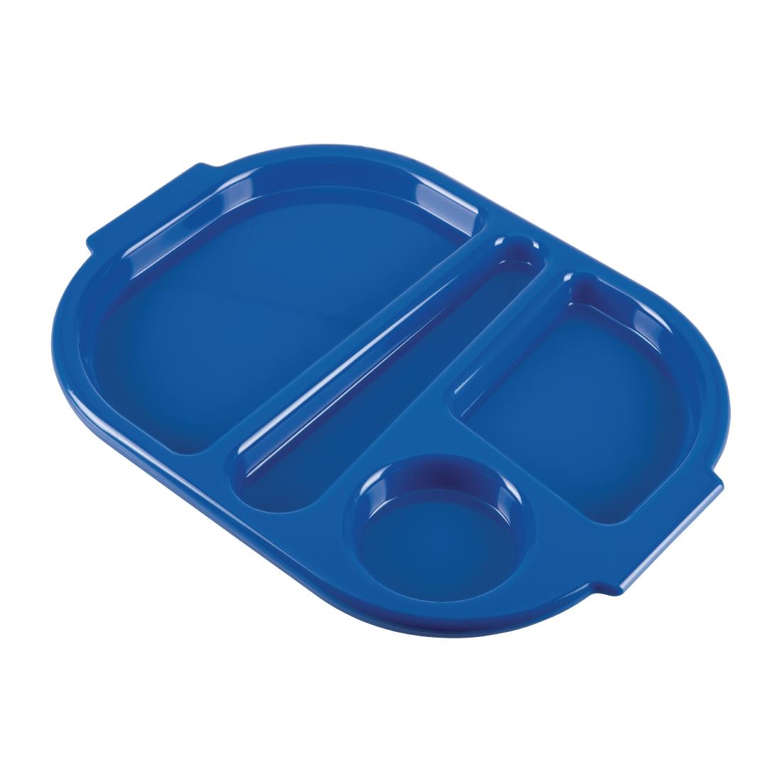 Kristallon Plastic Food Compartment Tray Small Blue
