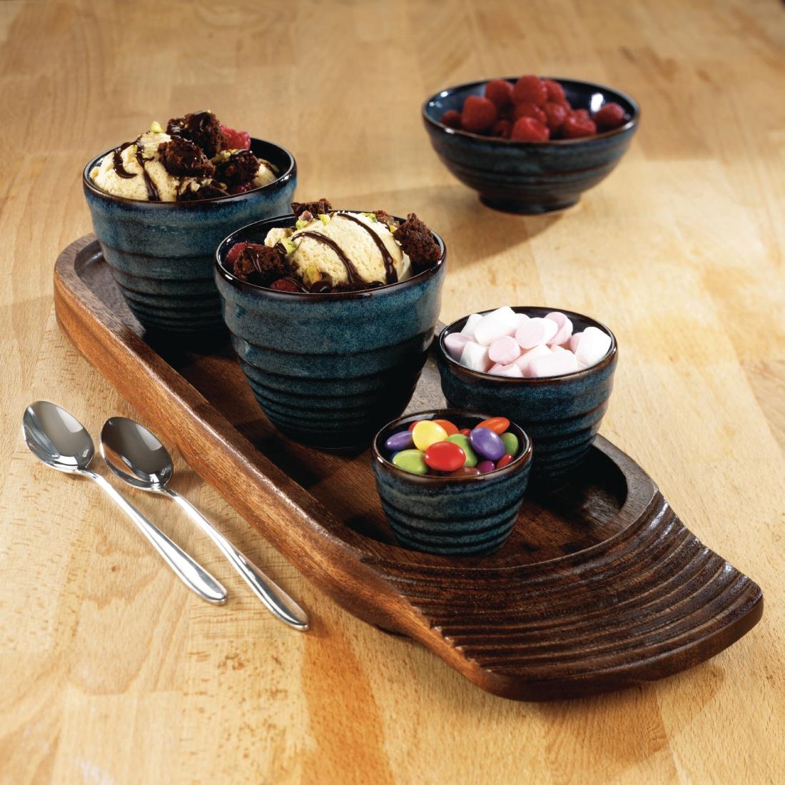 Churchill Bit on the Side Blue Ripple Dip Pots 114ml