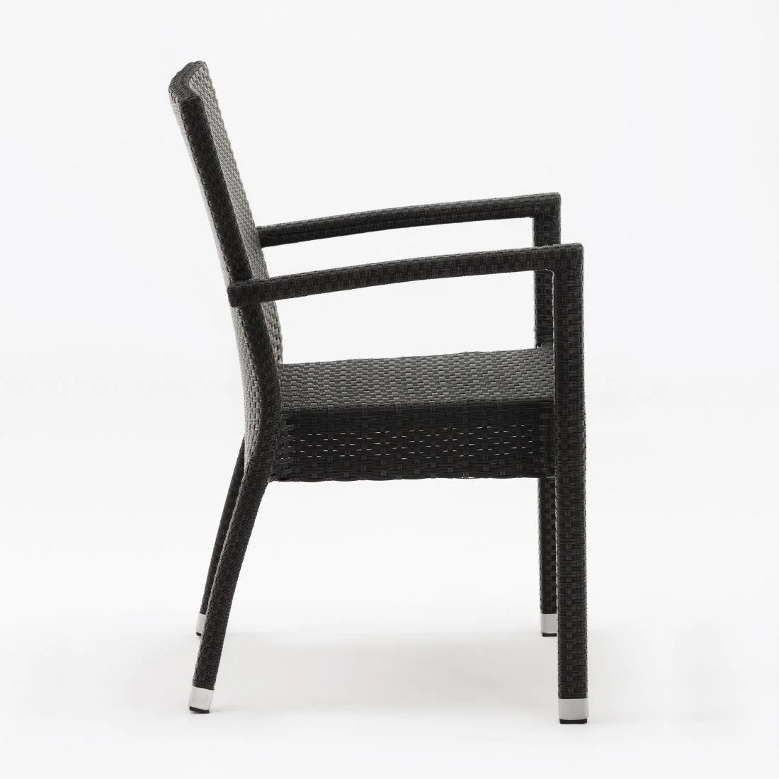Bolero PE Wicker Armchairs Charcoal (Pack of 4) - Image 2