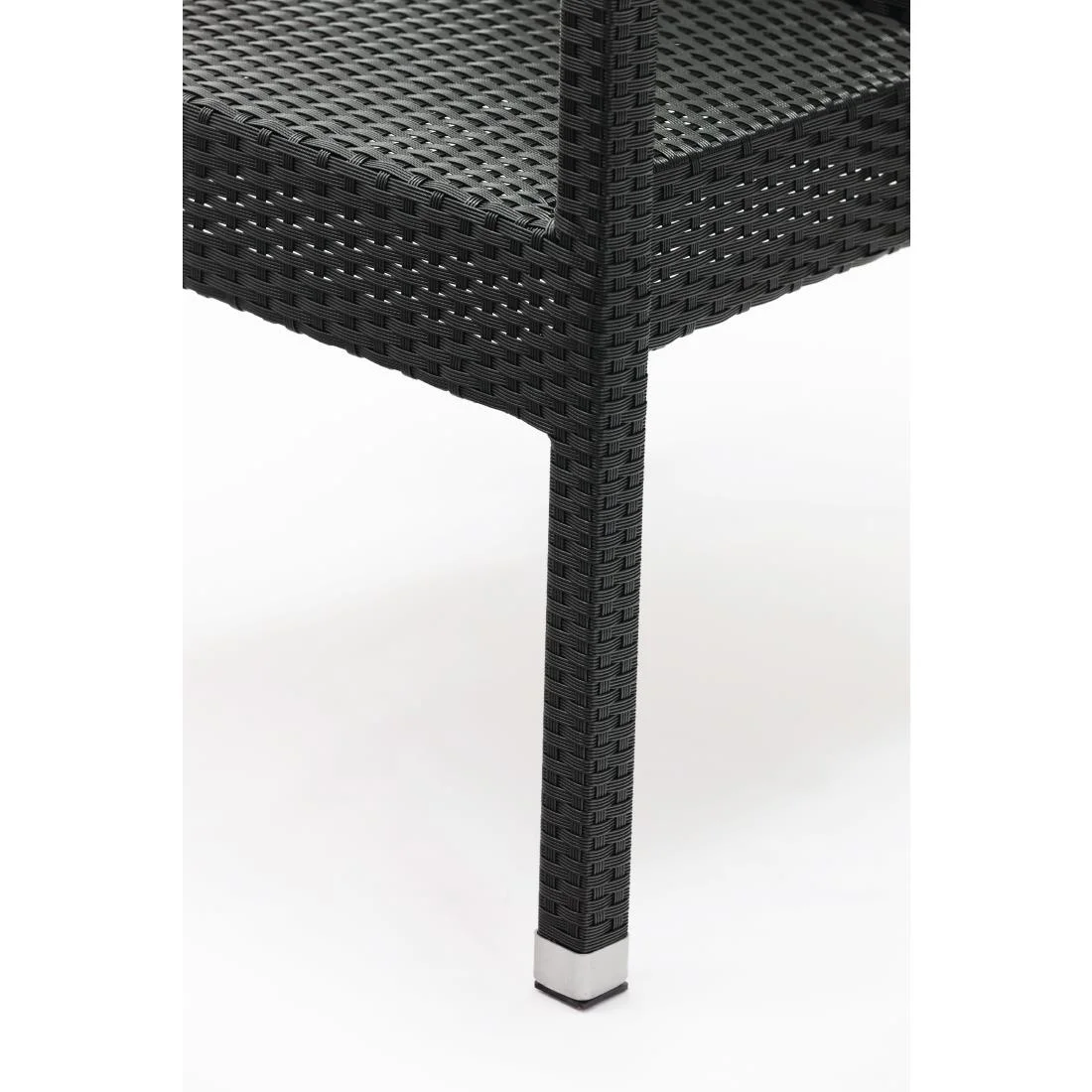 Bolero PE Wicker Armchairs Charcoal (Pack of 4) - Image 4