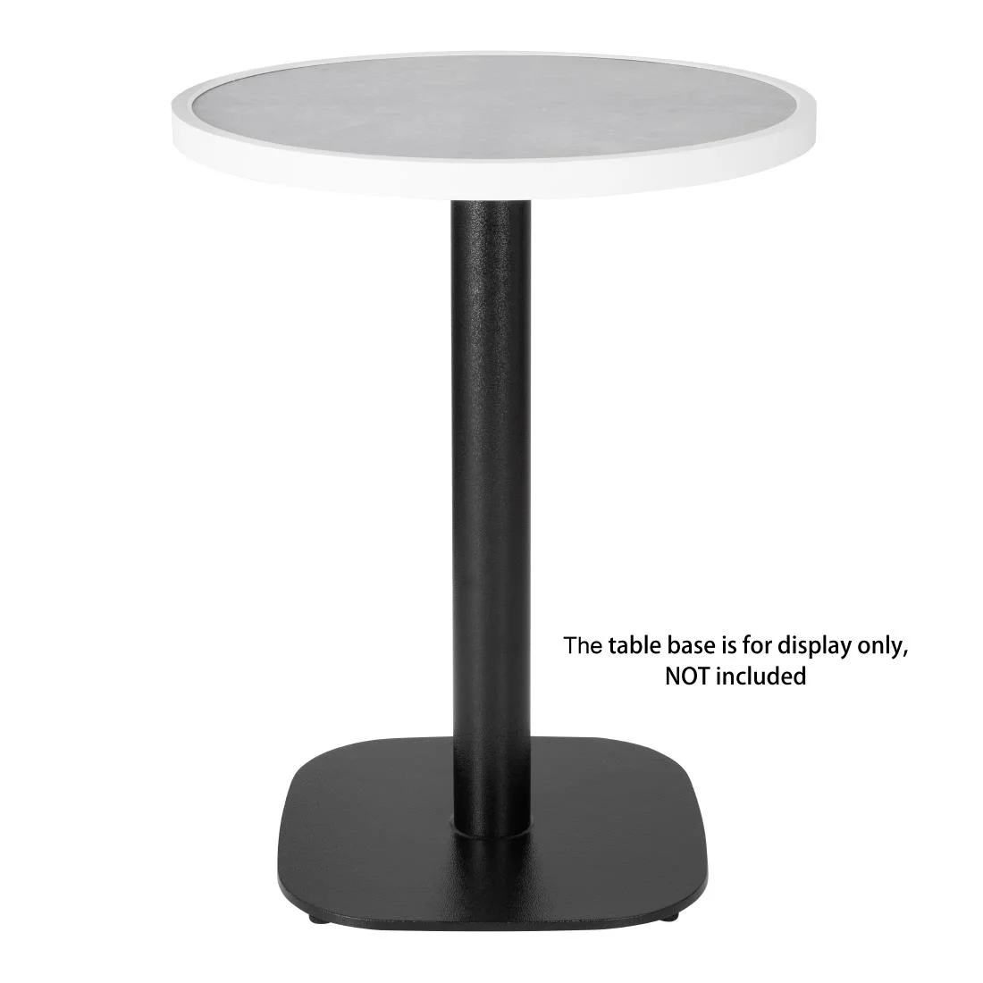 Bolero Fibre Glass Round Table Top Grey Stone Effect 580mm - Image 5