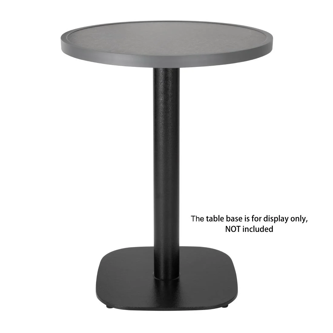 Bolero Fibre Glass Round Table Top Brushed Black 580mm - Image 5