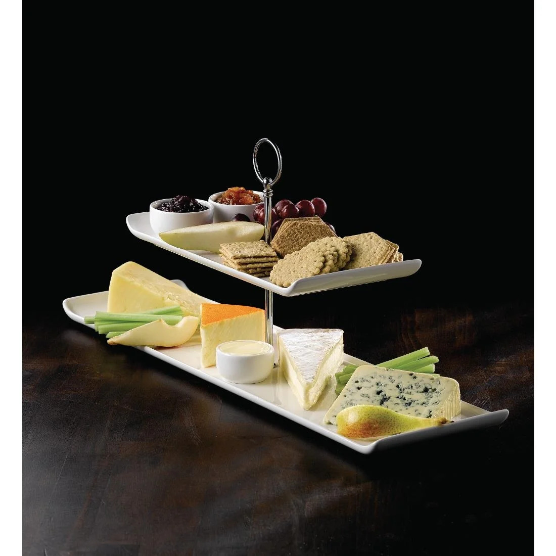 Churchill 2 Tier Rectangular Plate Tower 560mm - Image 2