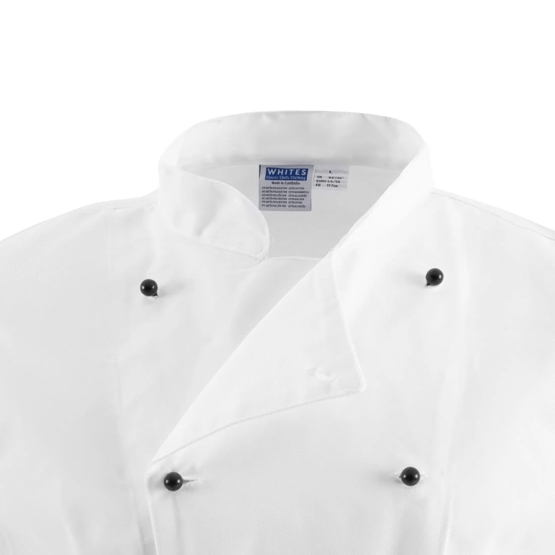 Whites Chicago Unisex Chefs Jacket Short Sleeve White - Image 7