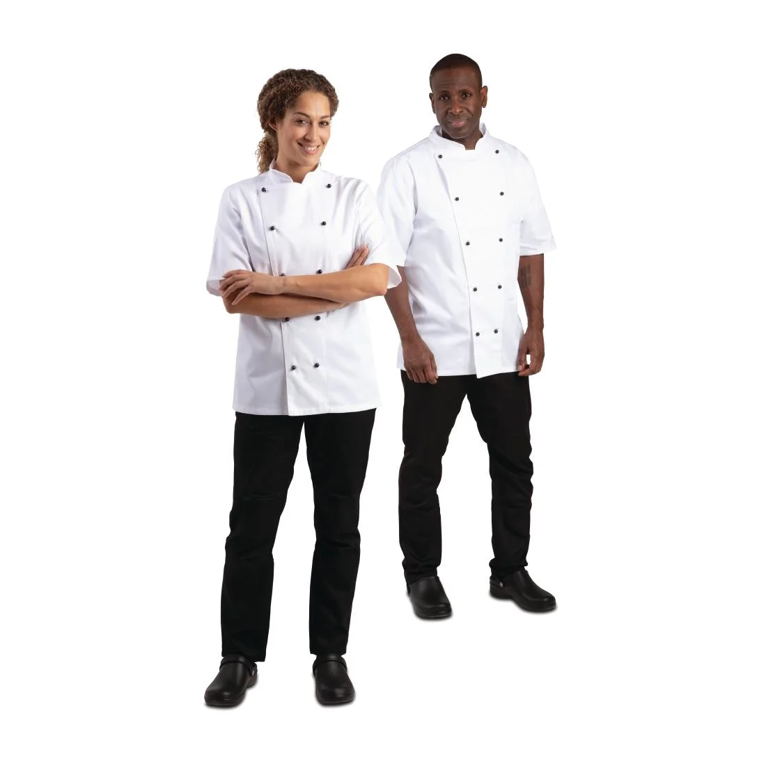 Whites Chicago Unisex Chefs Jacket Short Sleeve White - Image 11