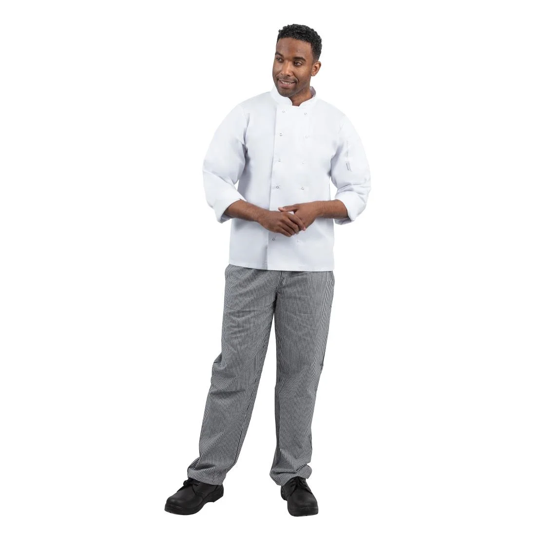 Whites Unisex Vegas Chefs Trousers Black and White Check - Image 5