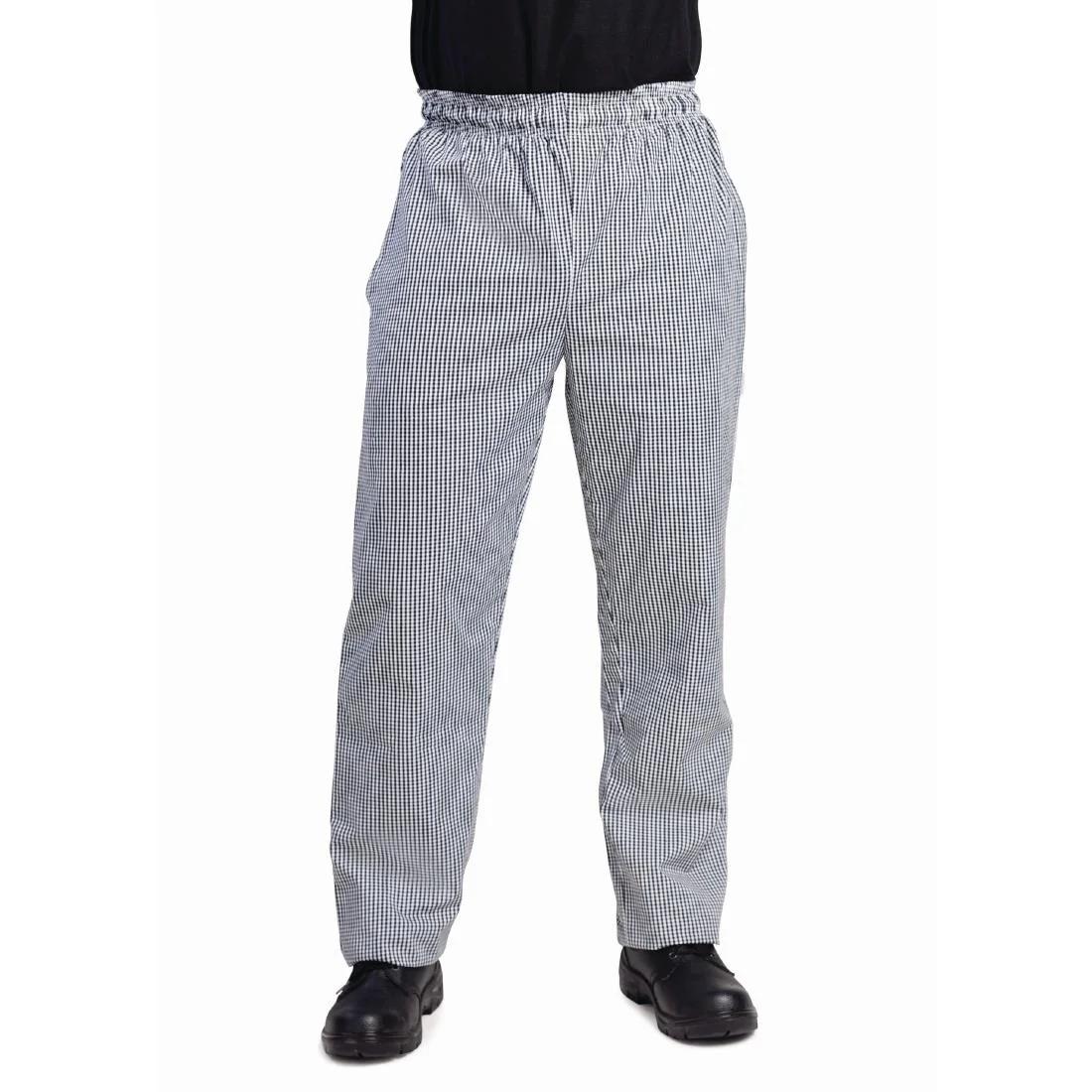 Whites Unisex Vegas Chefs Trousers Black and White Check - Image 1