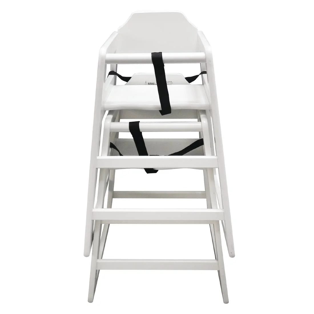 Bolero Wooden High Chair Antique White Finish - Image 3