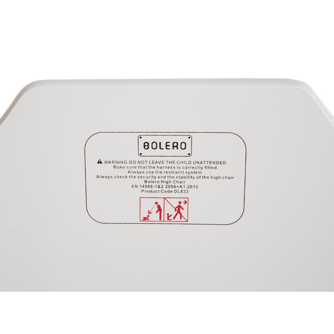 Bolero Wooden High Chair Antique White Finish