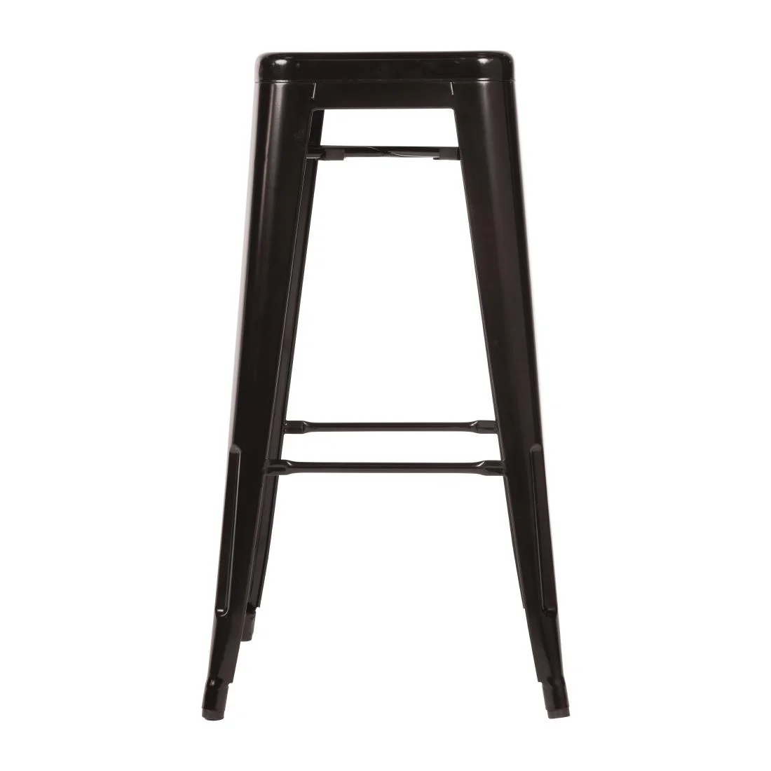 Bolero Bistro Steel High Stool Black (Pack of 4) - Image 3