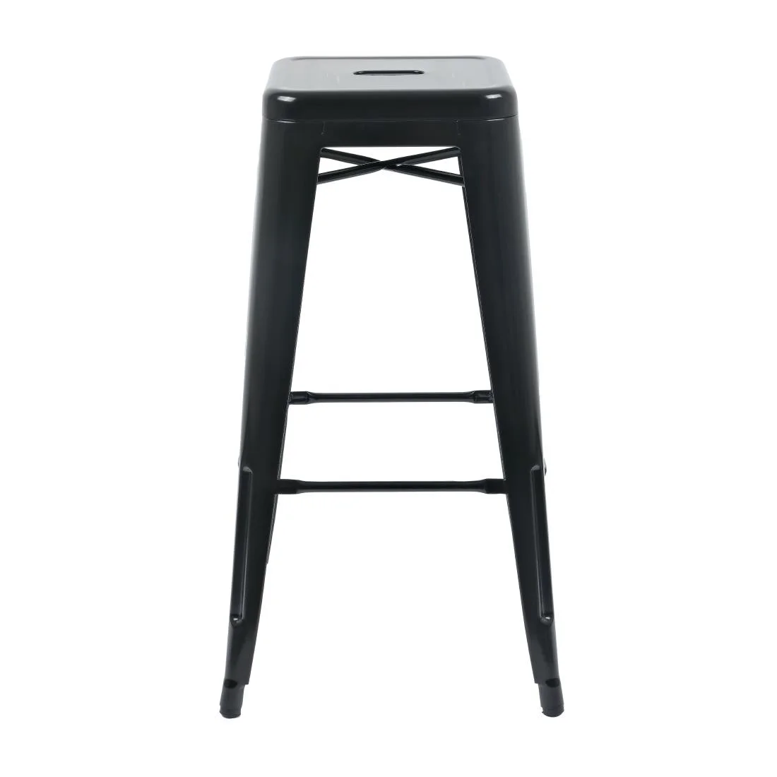 Bolero Bistro Steel High Stool Black (Pack of 4) - Image 4