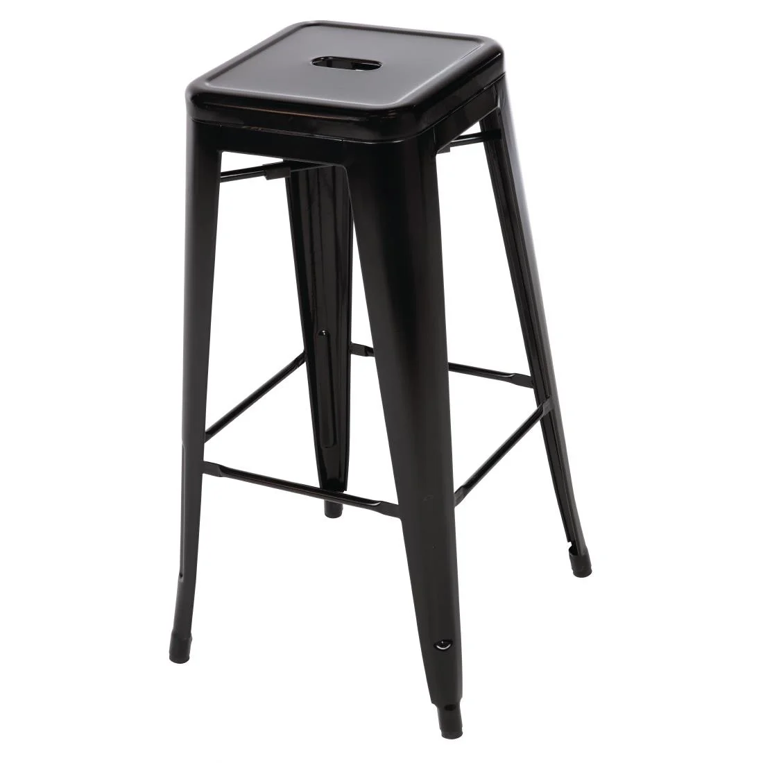 Bolero Bistro Steel High Stool Black (Pack of 4) - Image 6