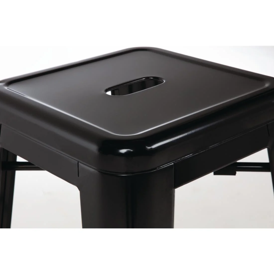 Bolero Bistro Steel High Stool Black (Pack of 4) - Image 14