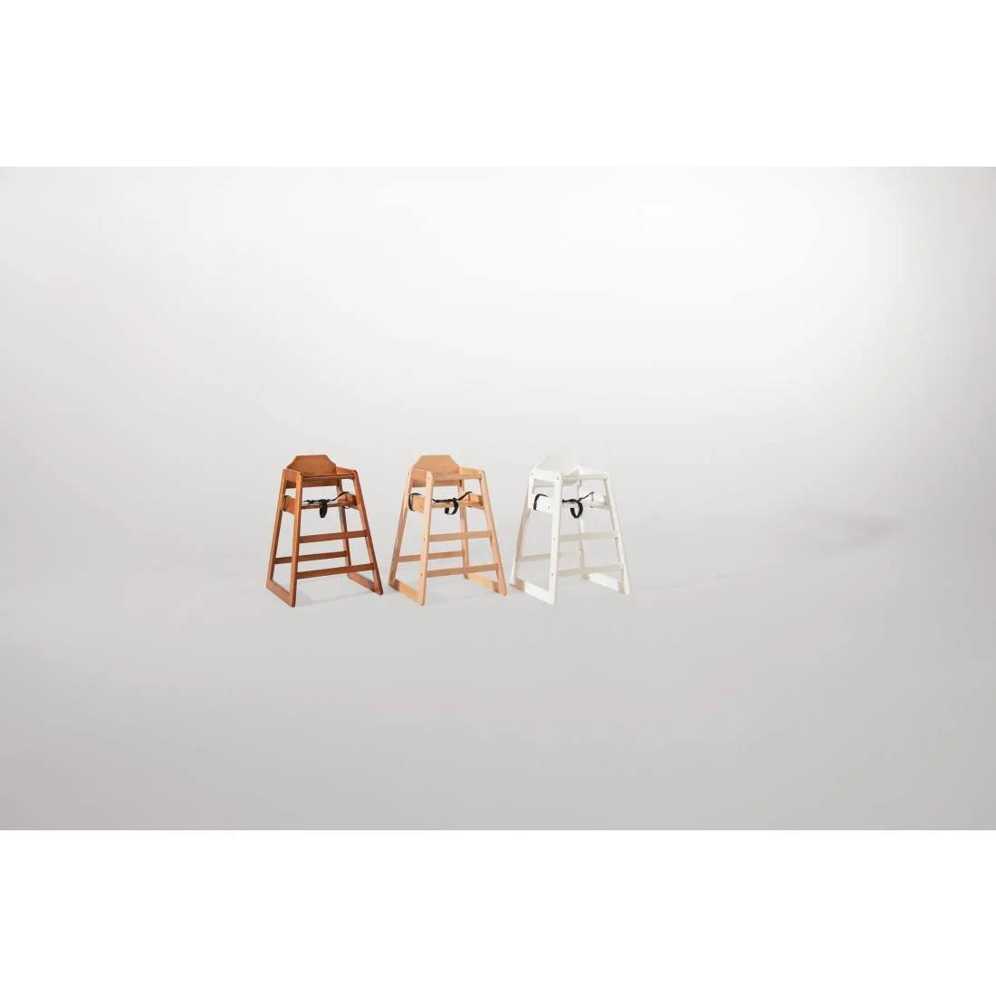 Bolero Wooden High Chair Antique White Finish - Image 7