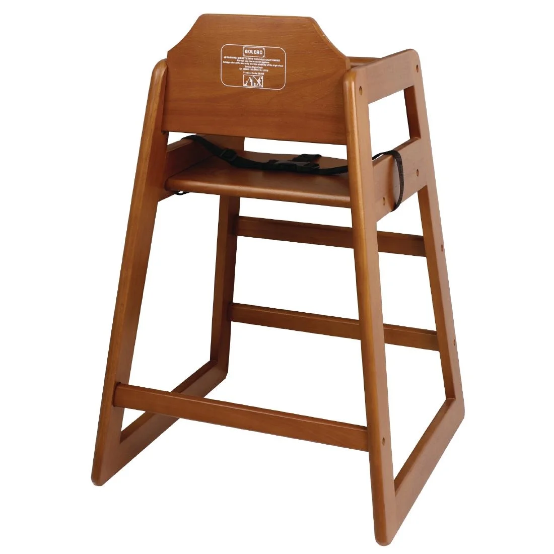 Bolero Wooden Highchair Dark Wood Finish - Image 2