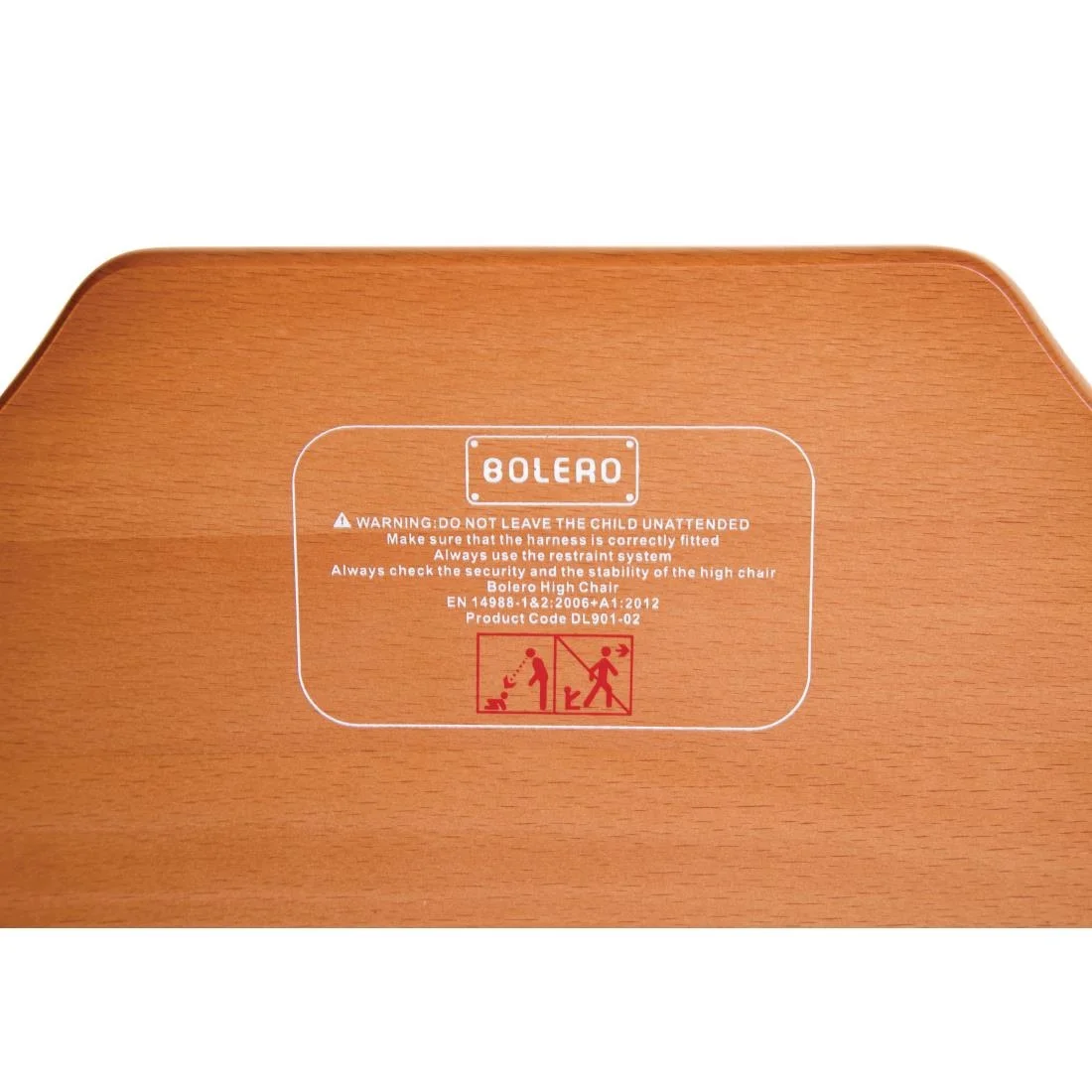 Bolero Wooden Highchair Dark Wood Finish - Image 3