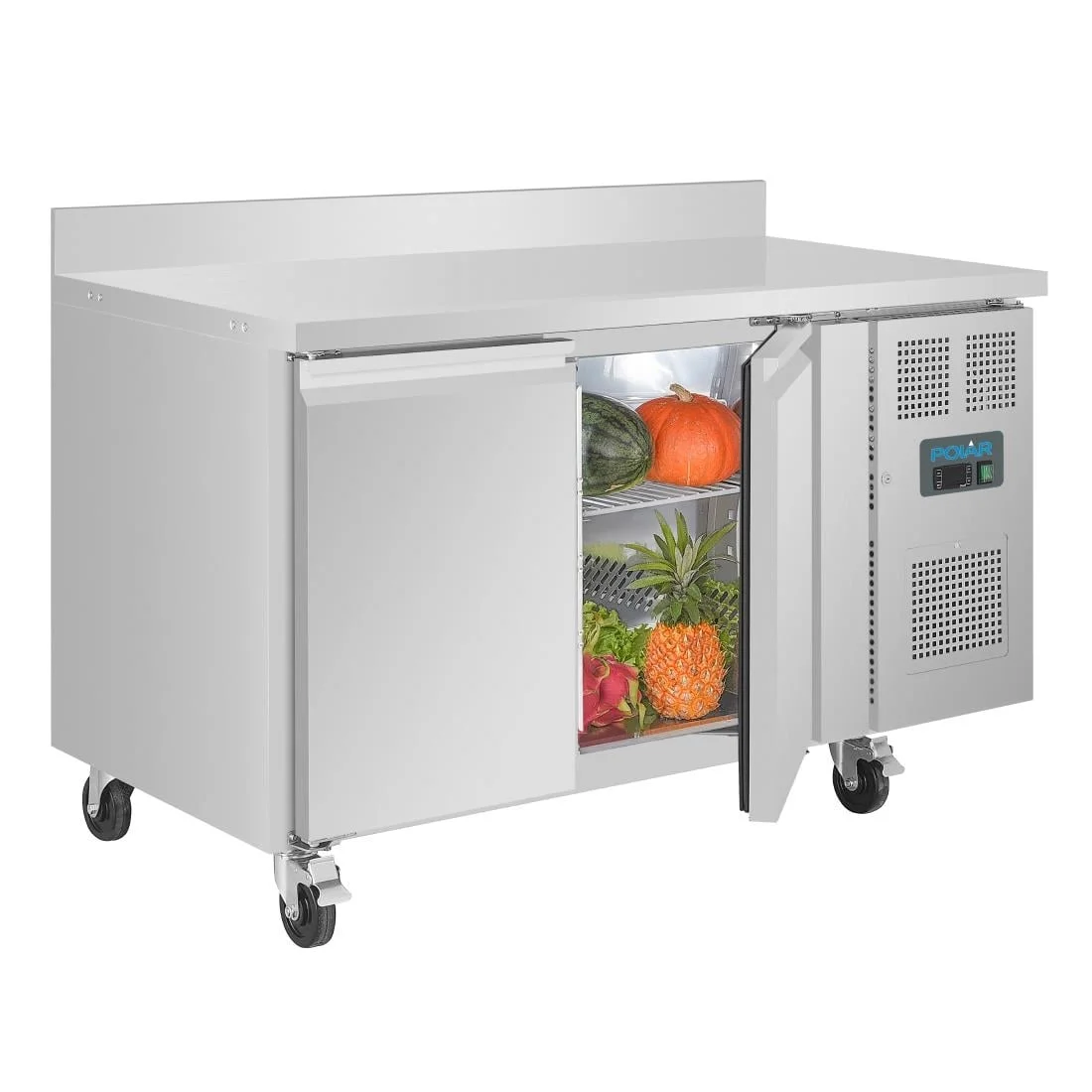 Polar U-Series Double Door Counter Fridge with Upstand 282Ltr - Image 6
