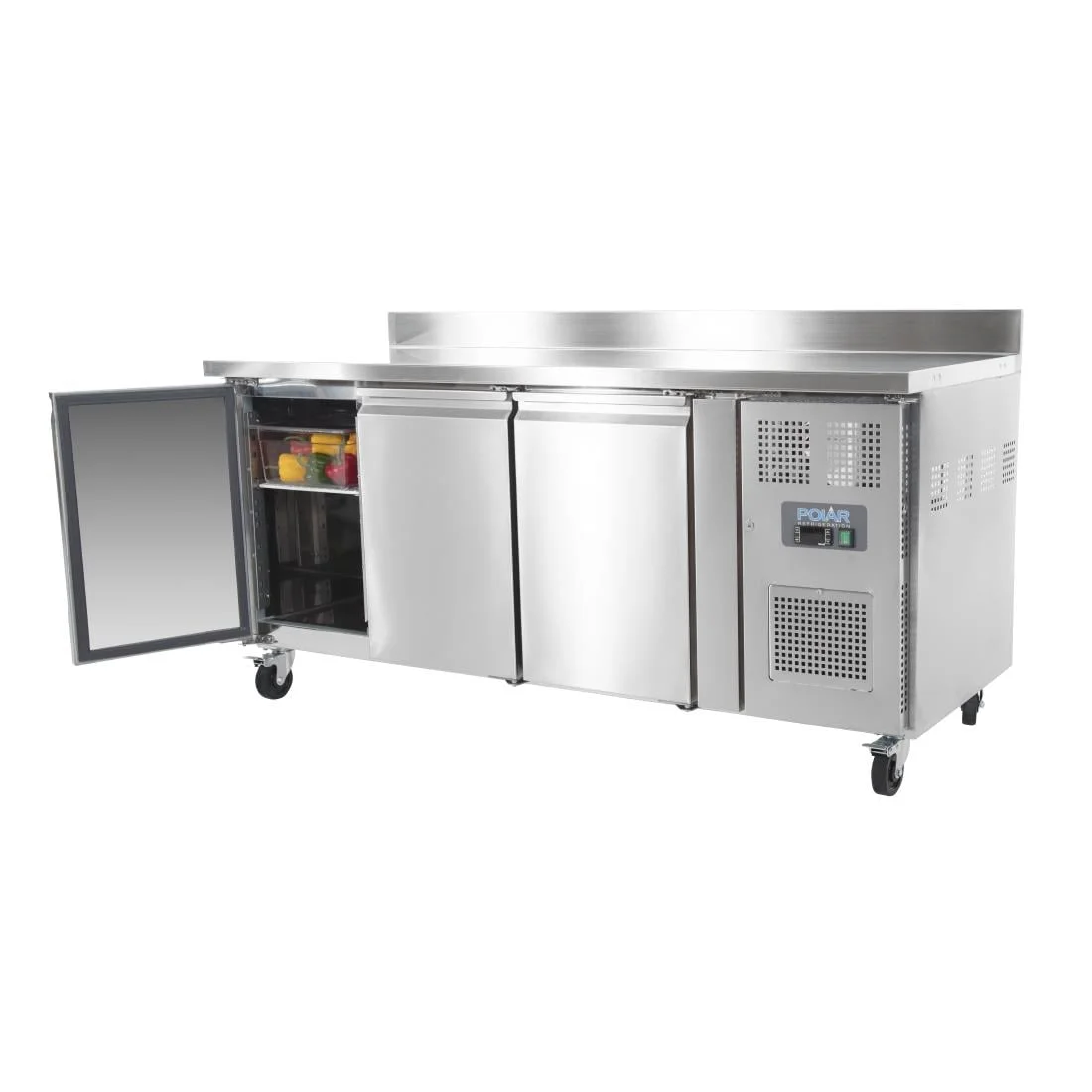Polar U-Series Triple Door Counter Fridge with Upstand 417Ltr - Image 5