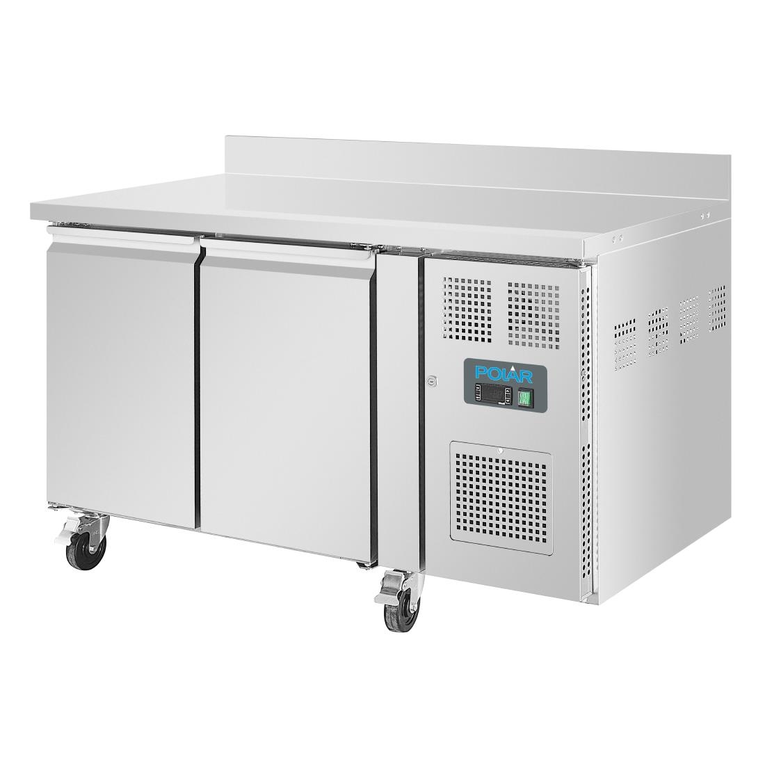 Polar Counter 2 Door Freezer with Upstand 282 Ltr