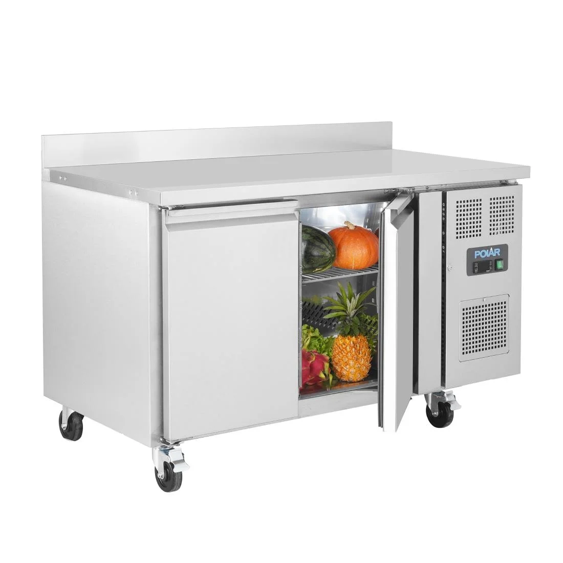Polar Counter 2 Door Freezer with Upstand 282 Ltr - Image 5