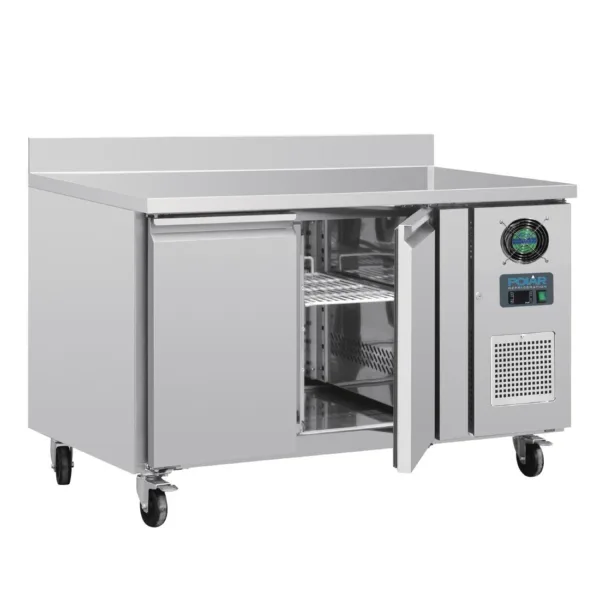 Polar Counter 2 Door Freezer with Upstand 282 Ltr