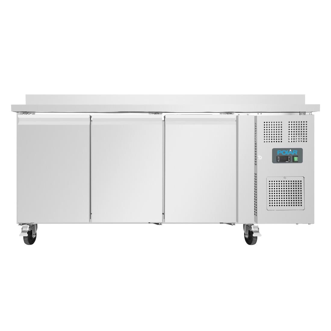 Polar Counter 3 Door Freezer with Upstand 417 Ltr