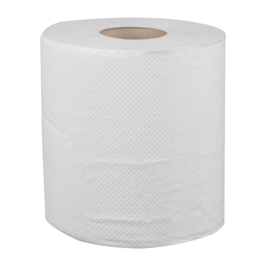Jantex Centrefeed White Roll 2ply 6 Pack