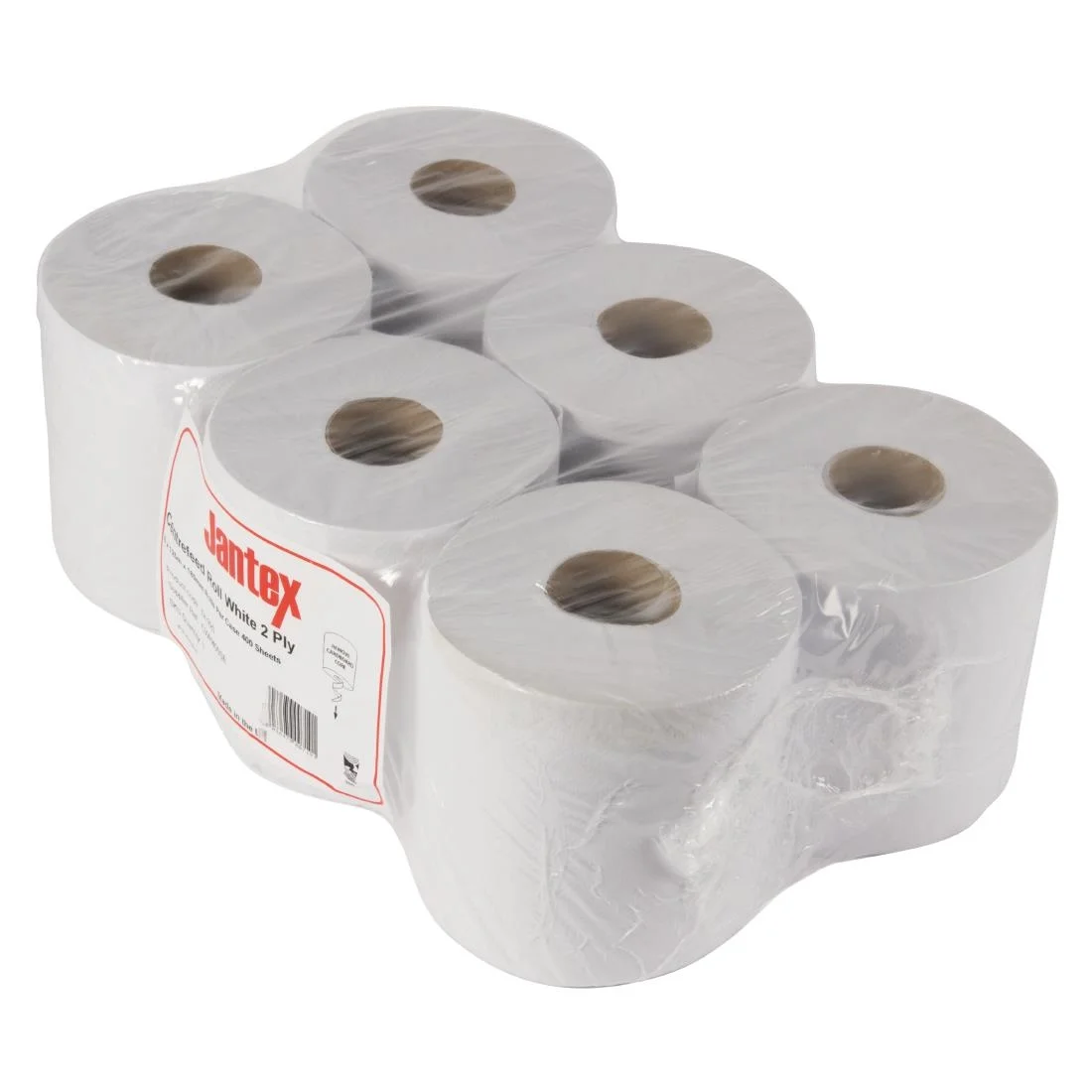 Jantex Centrefeed White Roll 2ply 6 Pack - Image 5