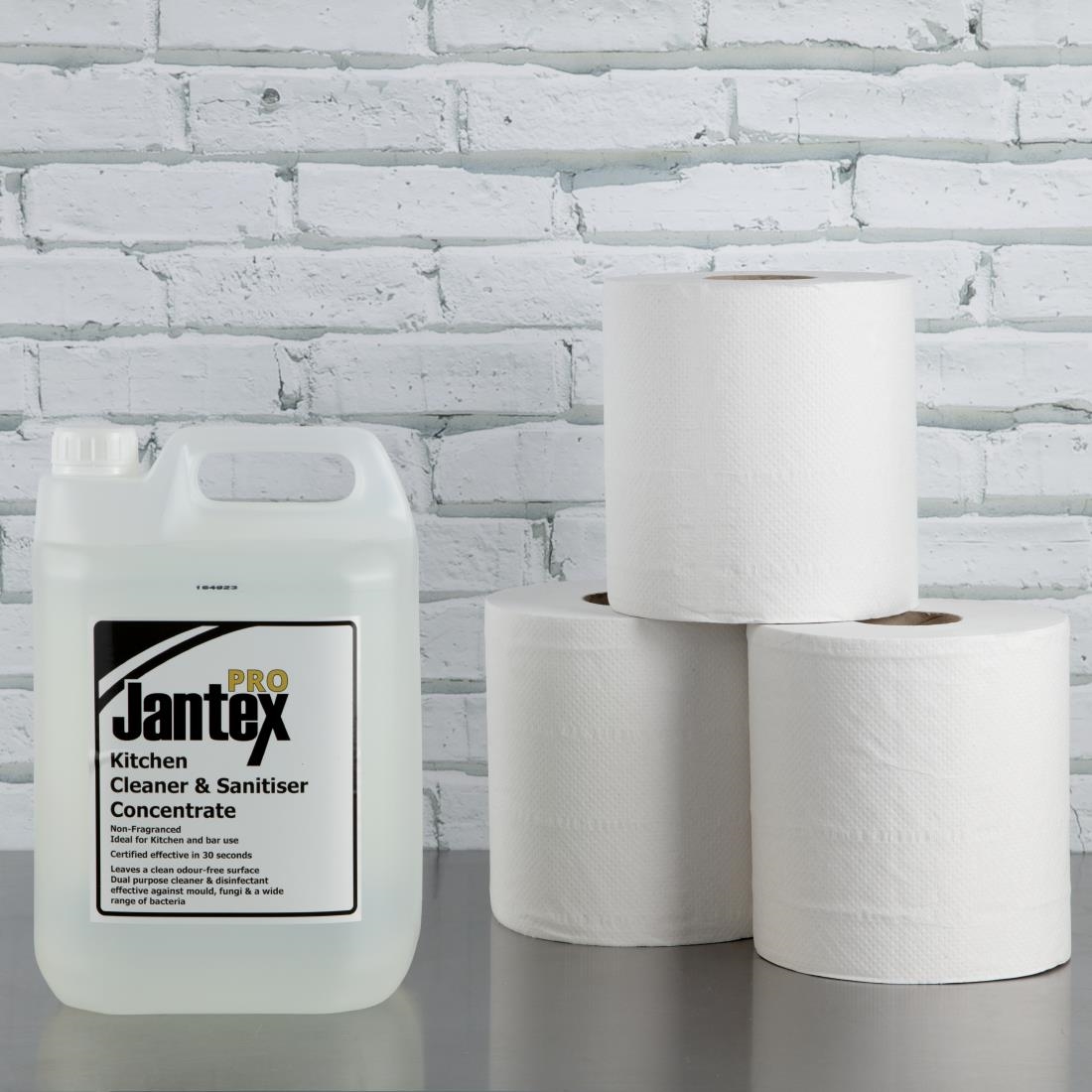 Jantex Centrefeed White Roll 2ply 6 Pack