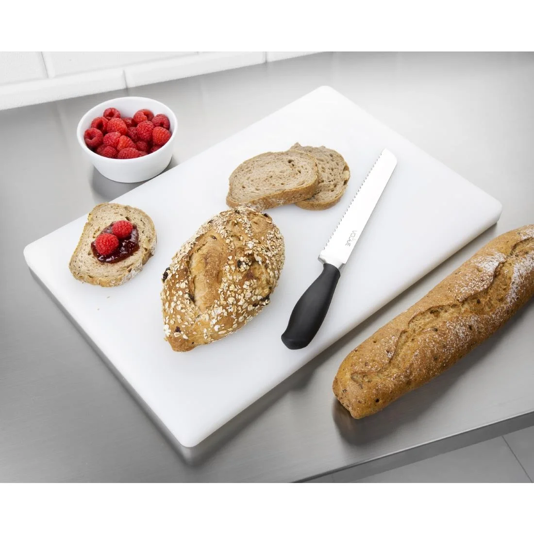 Hygiplas Thick Low Density White Chopping Board - Image 4