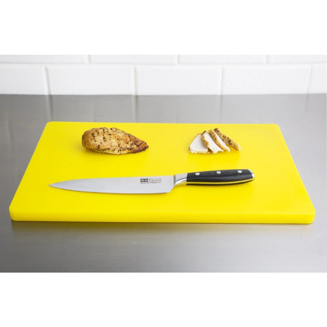 Hygiplas Thick Low Density Yellow Chopping Board - Image 3
